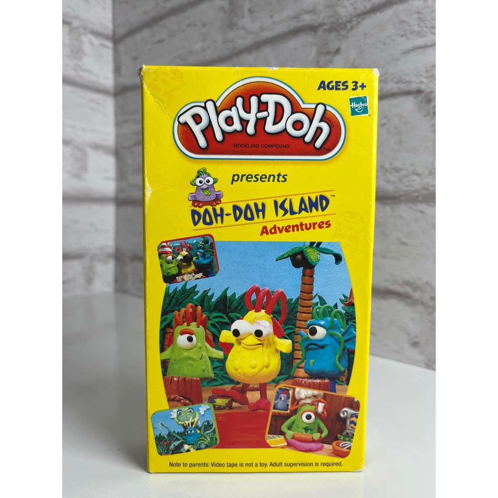 Play-Doh Doh-Doh Island Adventures VHS 2003 Hasbro Clay Animation Kids Movie Y2K